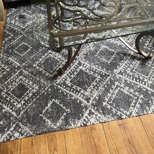 A 6x8 rug for inside or outside. Brand new took out for picture. From Wayfair.